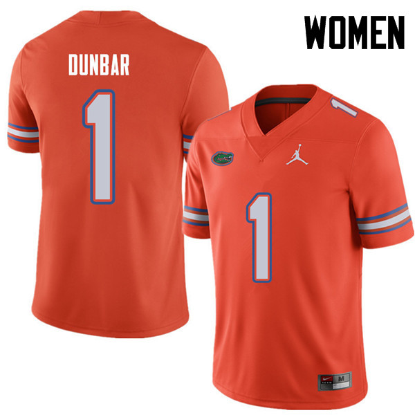 Jordan Brand Women #1 Quinton Dunbar Florida Gators College Football Jerseys Sale-Orange - Click Image to Close